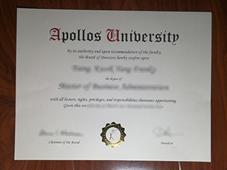 Apollos University diploma