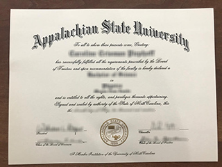 Appalachian State University diploma