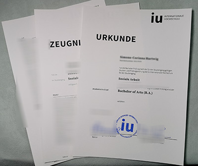 IU Internationale Hochschule Urkunde