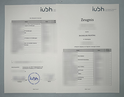 IUBH Internationale Hochschule Zeugnis