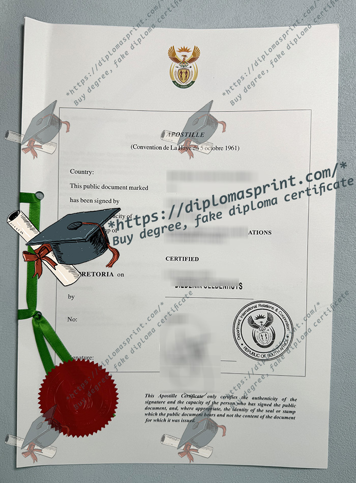 une apostille de diplôme en Afrique du Sud