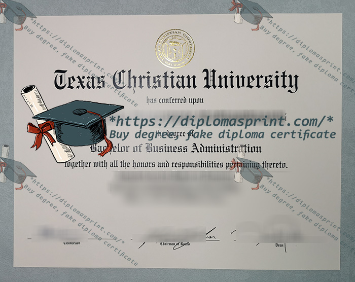 TCU Diploma, Texas Christian University Diploma