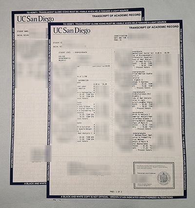 UC San Diego Transcript