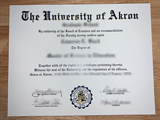 University of Akron diploma