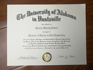 University of Alabama in Huntsville diploma