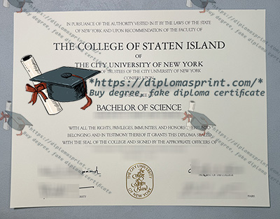 College of Staten Island Diploma