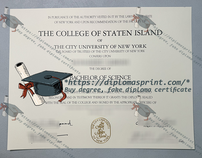 College of Staten Island Diploma, CSI Diploma