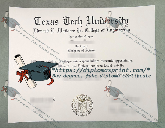 Texas Tech University Diploma, Texas Tech Diploma