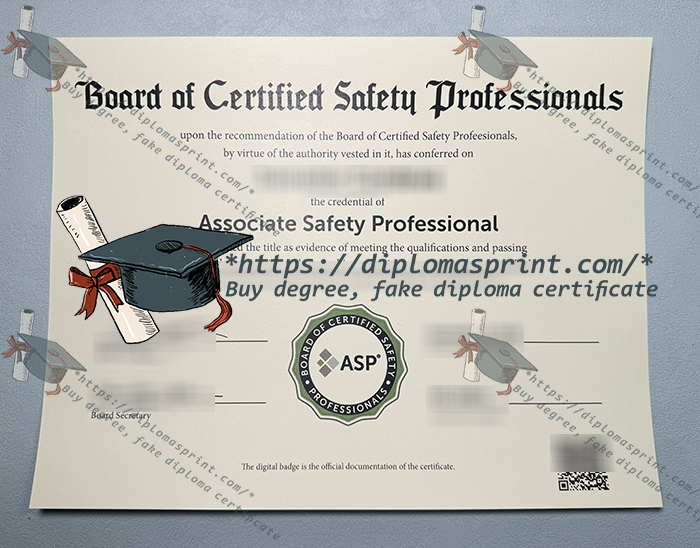 BCSP Certificate, Associate safety professional Certificate