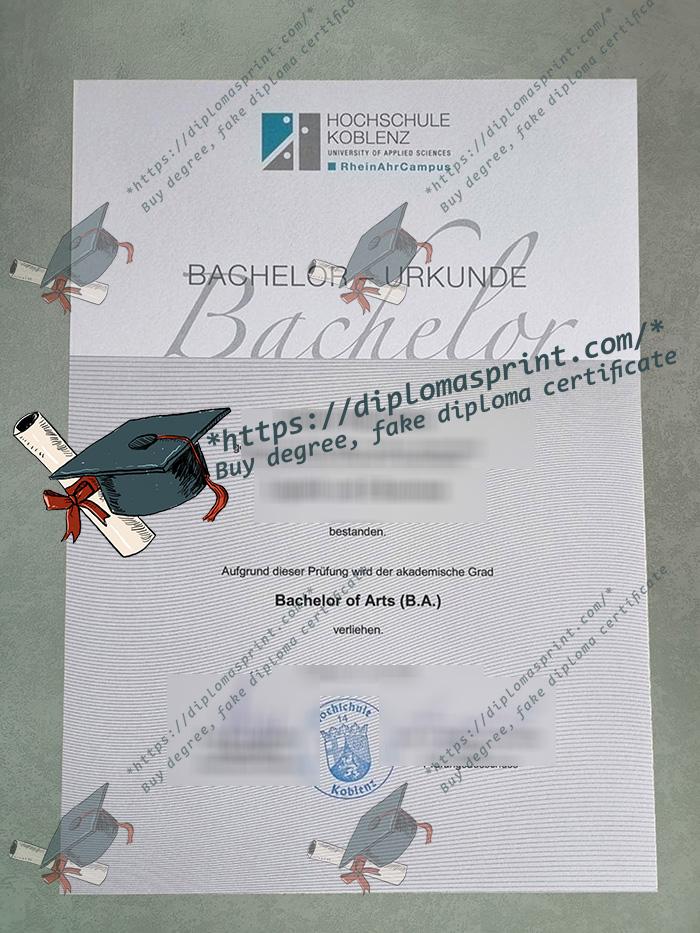 Hochschule Koblenz Urkunde, Koblenz University of Applied Sciences Diploma