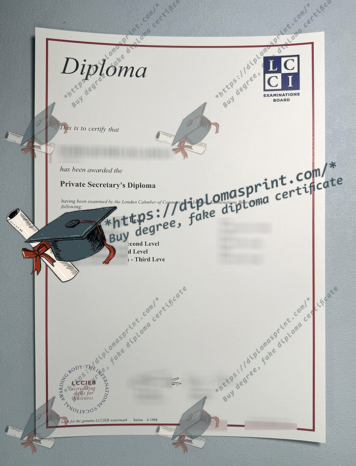 LCCI Certificate, London Chamber of Commerce & Industry Diploma