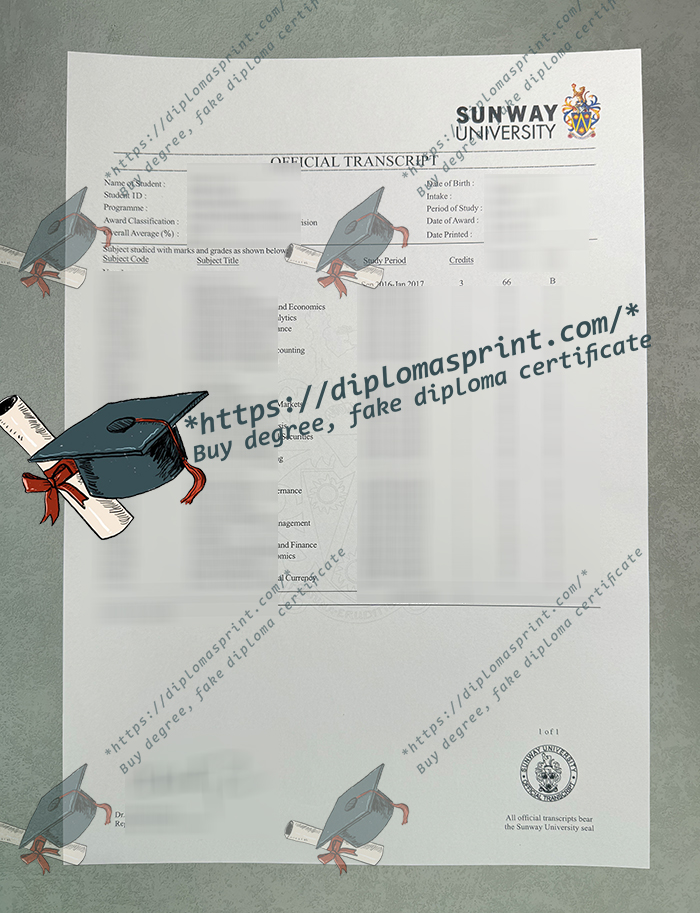 Sunway University Transcript