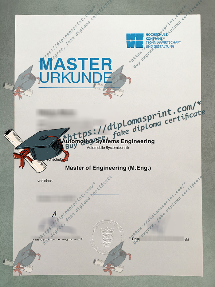 Universität Konstanz Urkunde, University of Konstanz Diploma