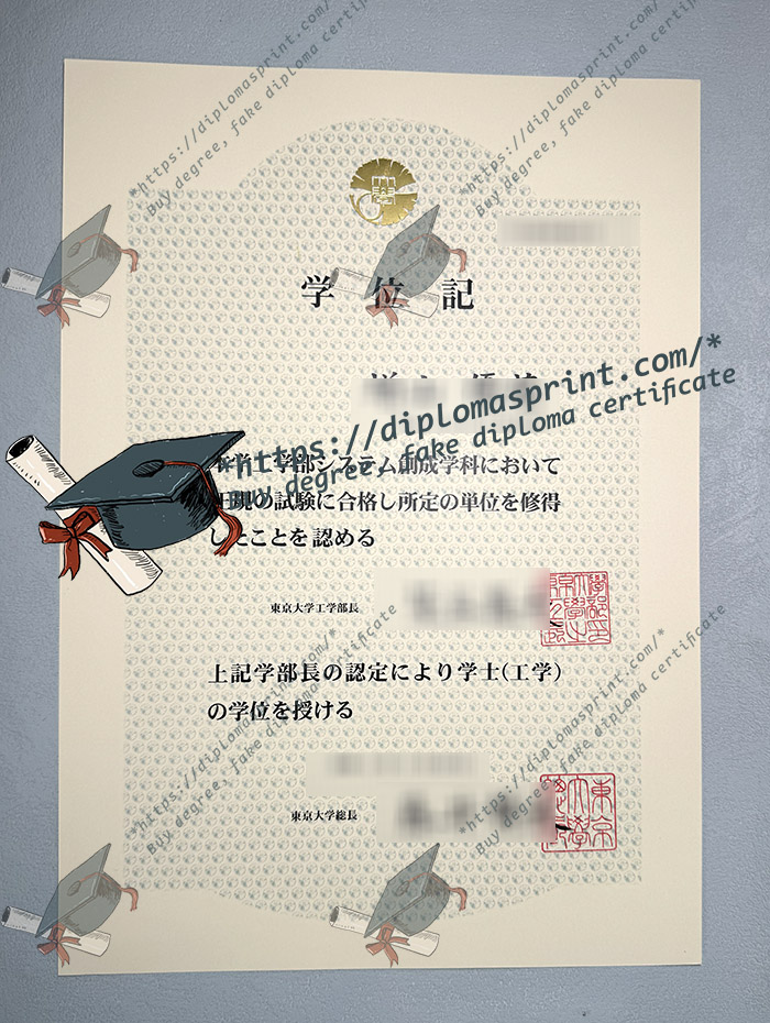 University of Tokyo Diploma, 東京大学学位記