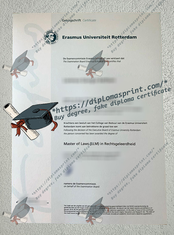 Erasmus Universiteit Rotterdam Getuigschrift, EUR Diploma