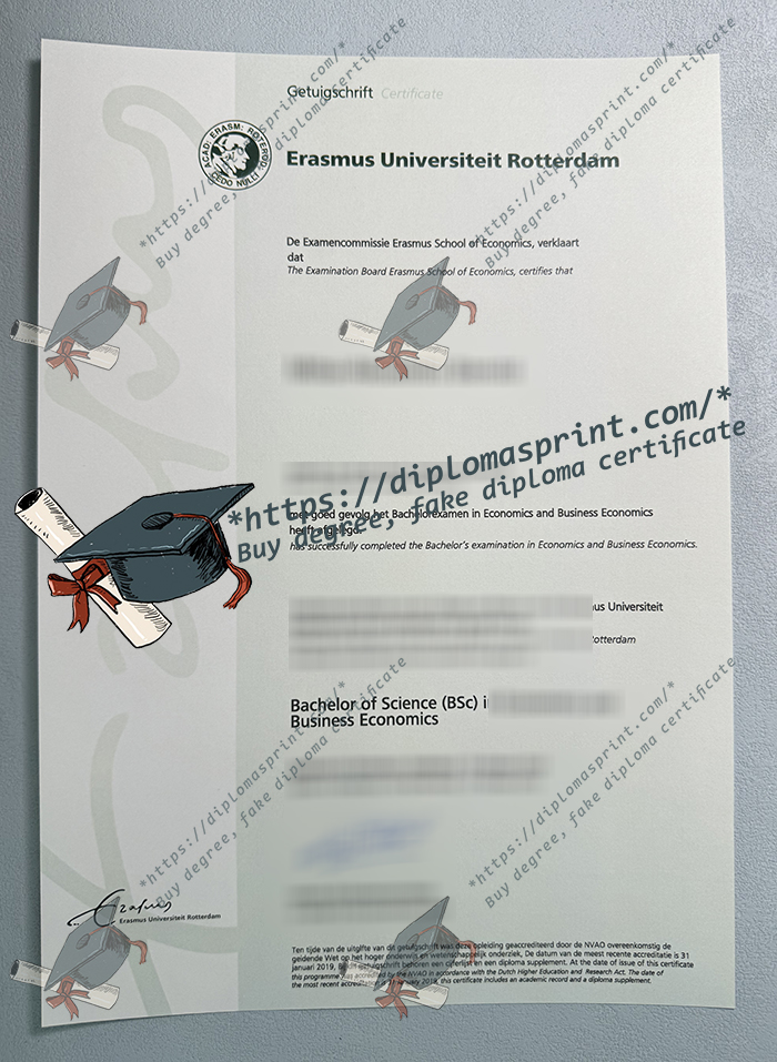 Erasmus Universiteit Rotterdam Getuigschrift, EUR Diploma