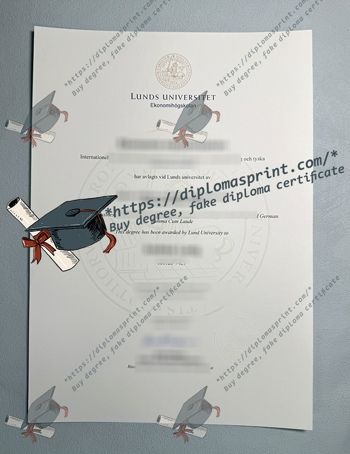 Lunds Universitet Degree Certificate