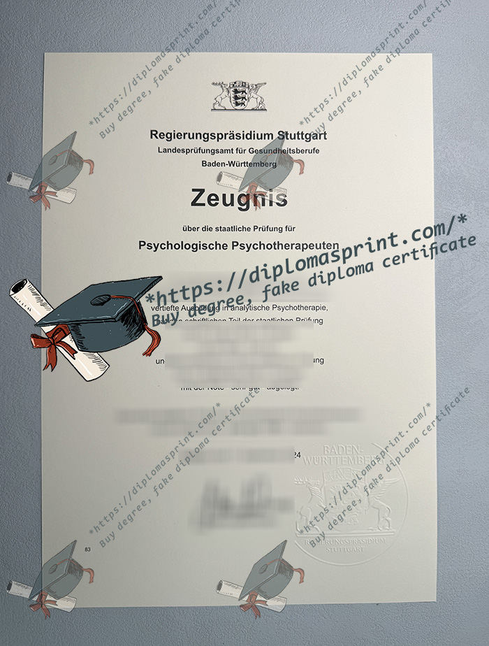 Regierungspräsidium Stuttgart Zeugnis