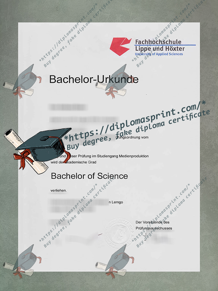 Fachhochschule Lippe und Höxter Urkunde