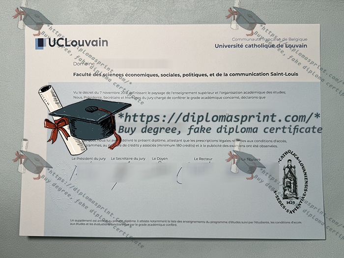 UCLouvain Diploma, Université catholique de Louvain Diploma