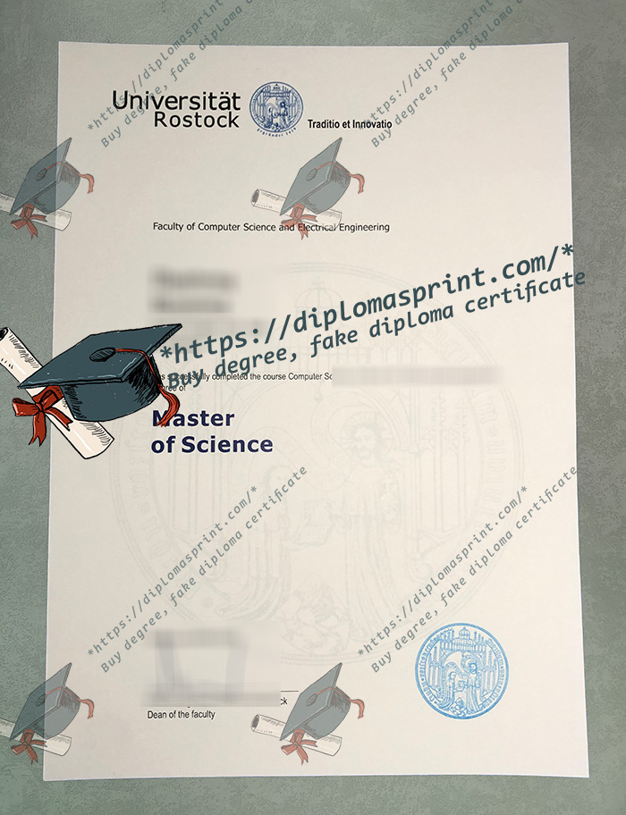 Universität Rostock Urkunde, University of Rostock Diploma