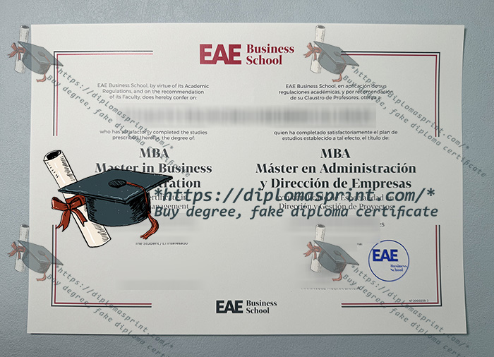 EAE Business School Diploma, MBA Diploma