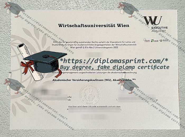 WU Wien Diploma, Wirtschaftsuniversität Wien Diploma