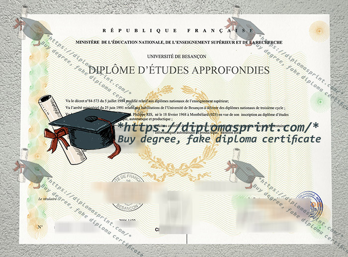 Université de Franche-Comté Diplôme Université de Franche-Comté Diplôme