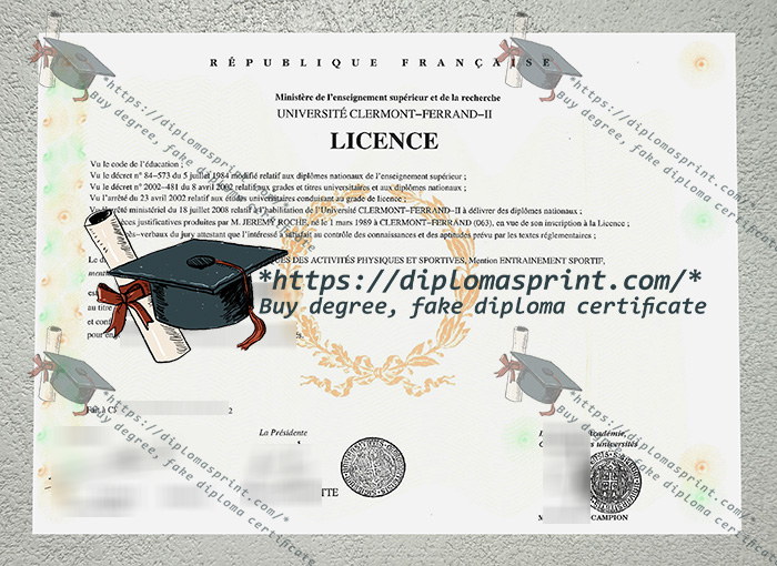 Clermont-Ferrand II Diploma Clermont-Ferrand II Diploma