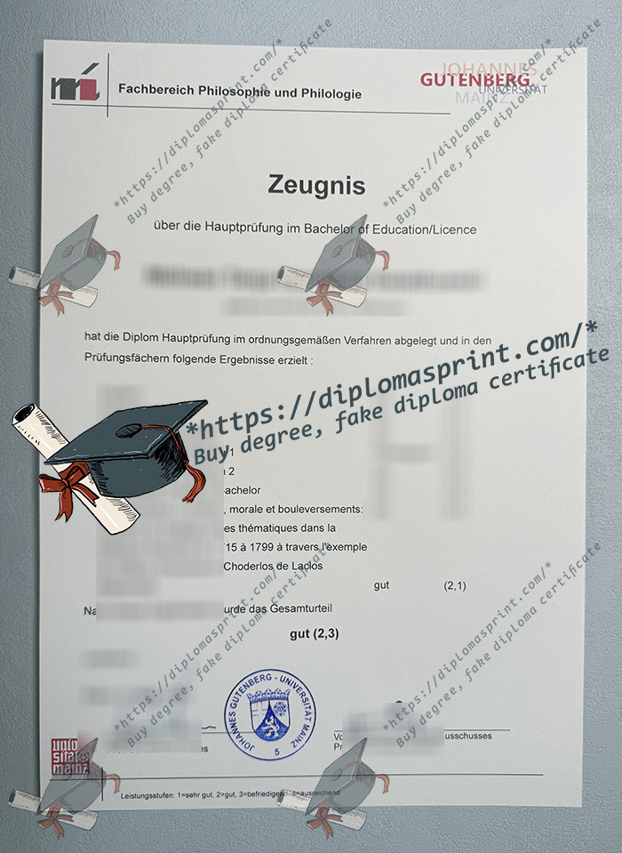 Johannes Gutenberg-Universität Mainz Zeugnis, JGU Zeugnis Johannes Gutenberg-Universität Mainz Zeugnis, JGU Zeugnis
