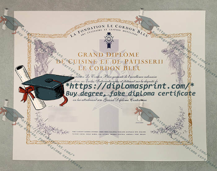 Le Cordon Bleu Diploma, LCB Diploma Le Cordon Bleu Diploma, LCB Diploma