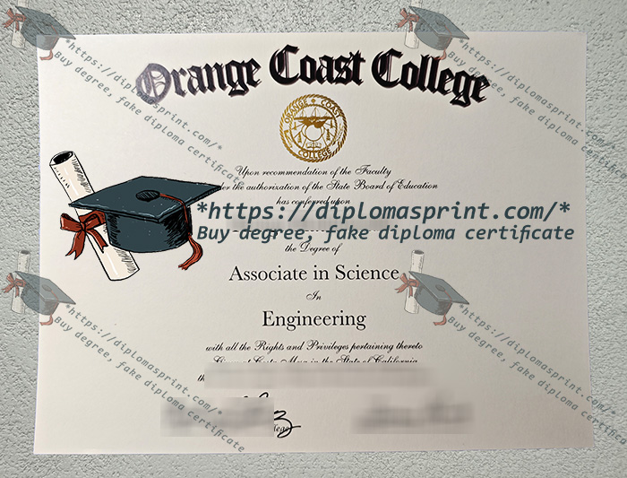 Orange Coast College Diploma, OCC Diploma Orange Coast College Diploma, OCC Diploma