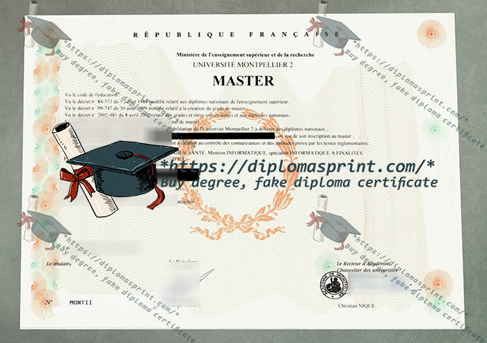 Université Montpellier-II Diplôme, Montpellier-II University Diploma Université Montpellier-II Diplôme, Montpellier-II University Diploma