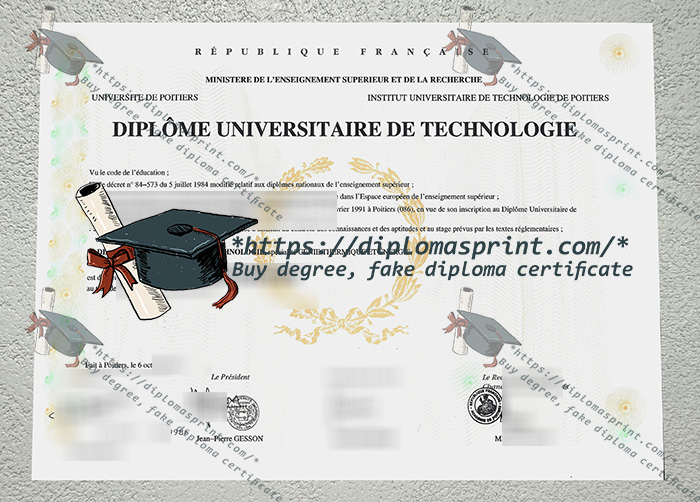 University of Poitiers Diploma, Université de Poitiers Diplôme University of Poitiers Diploma, Université de Poitiers Diplôme