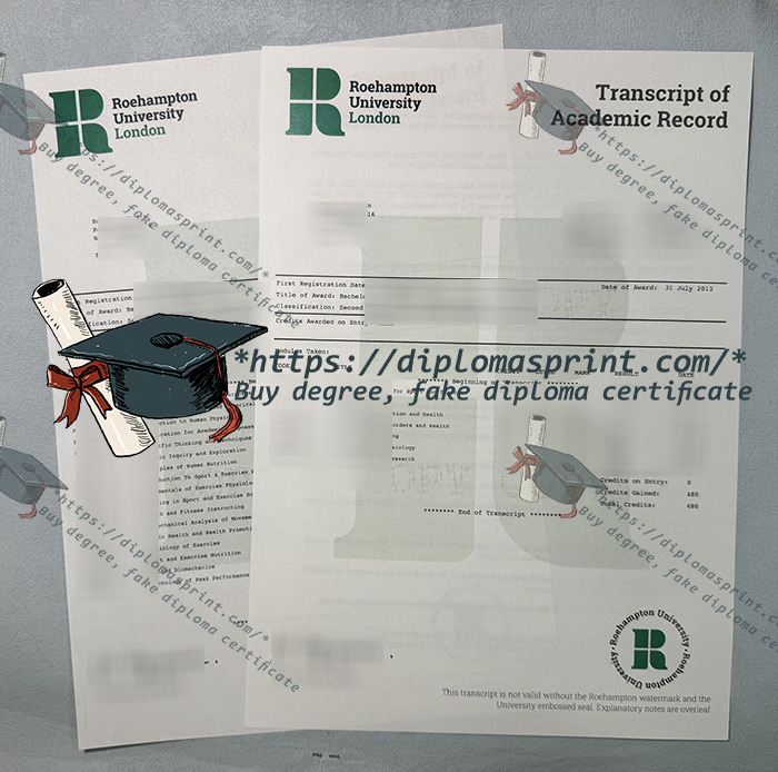 University of Roehampton London Transcript University of Roehampton London Transcript