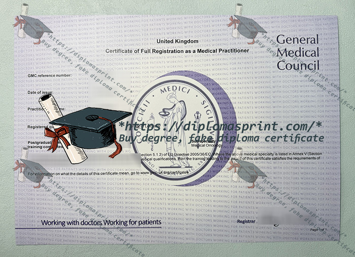 General Medical Council Certificate, GMC Certificate General Medical Council Certificate, GMC Certificate