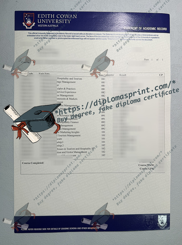 ECU Transcript, Edith Cowan University Transcript ECU Transcript, Edith Cowan University Transcript