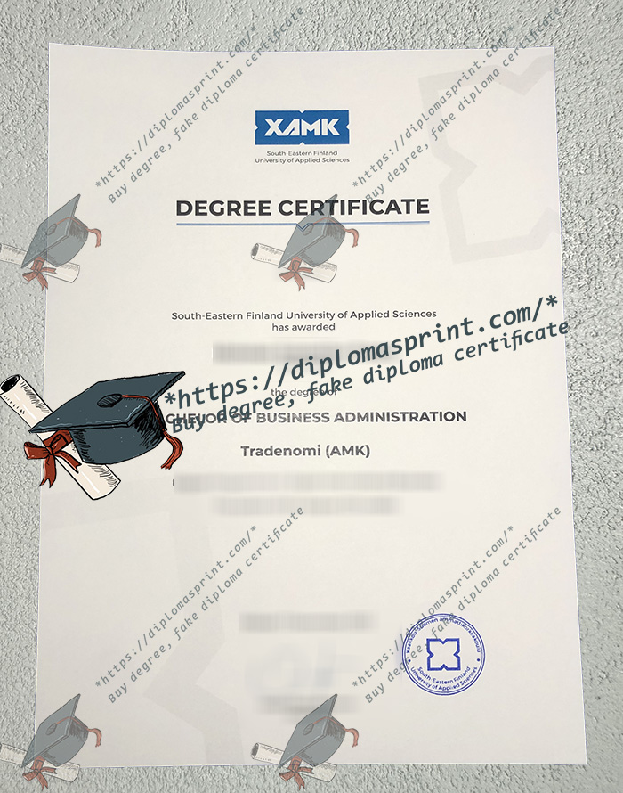 XAMK Degree Certificate XAMK Degree Certificate