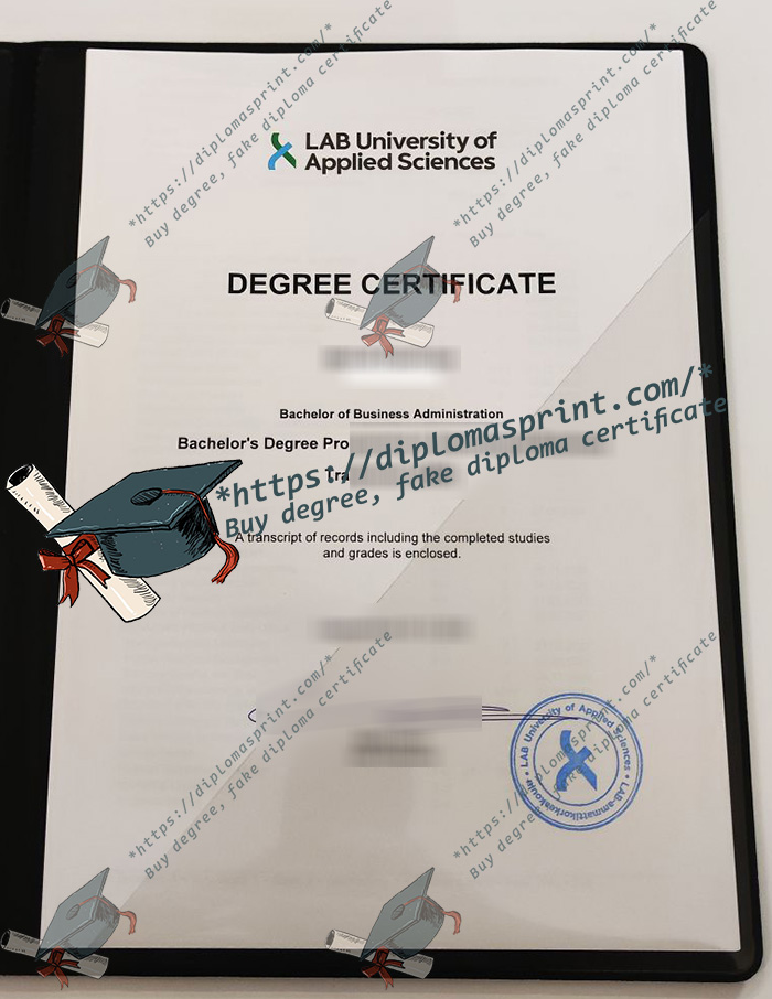 LAB University of Applied Sciences Degree Certificate