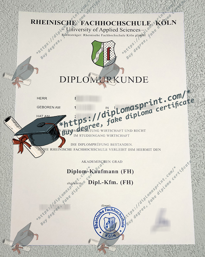 Rheinische Fachhochschule Köln Urkunde, RFH Urkunde Rheinische Fachhochschule Köln Urkunde, RFH Urkunde