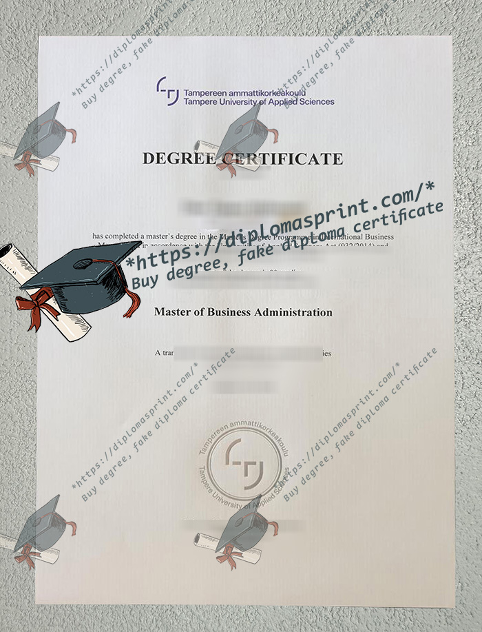 Tampereen yliopisto Degree Certificate, TAU Diploma Tampereen yliopisto Degree Certificate, TAU Diploma