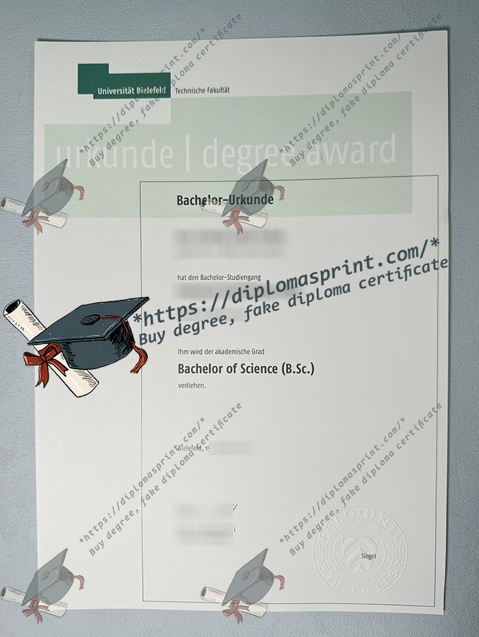 Universität Bielefeld Urkunde, Bielefeld University Diploma Universität Bielefeld Urkunde, Bielefeld University Diploma