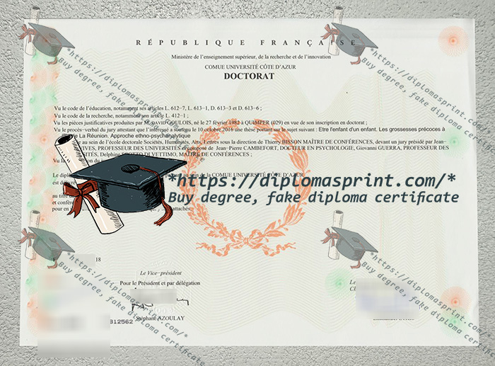 Université Côte-d'Azur Diploma Université Côte-d'Azur Diploma