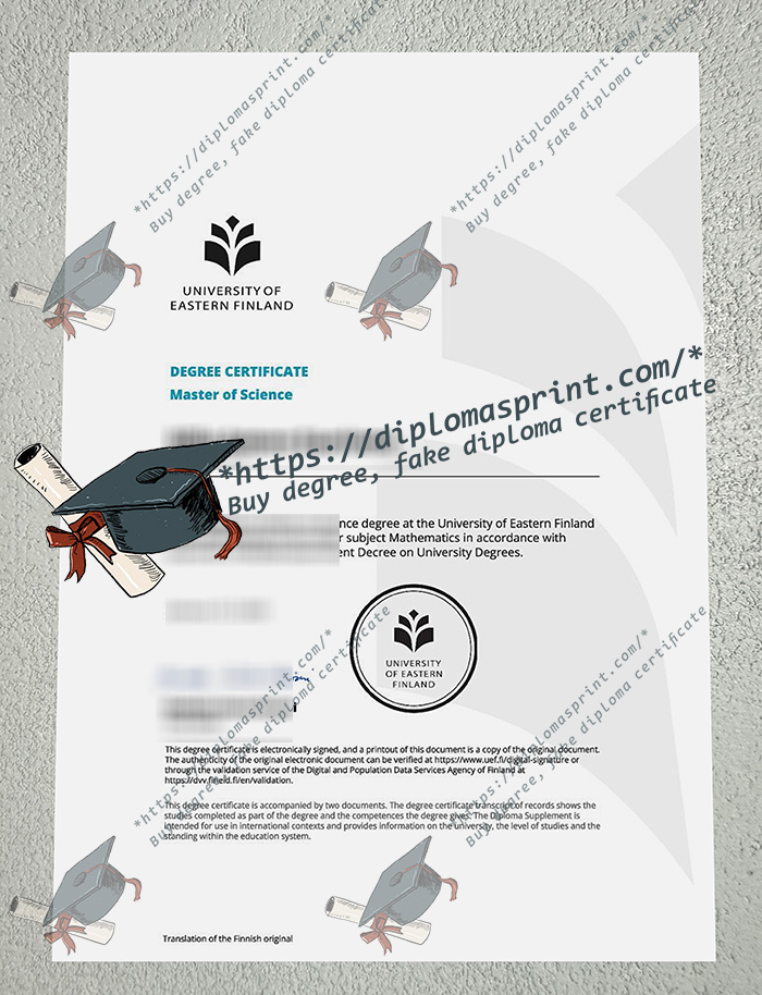 University of Eastern Finland Degree Certificate University of Eastern Finland Degree Certificate