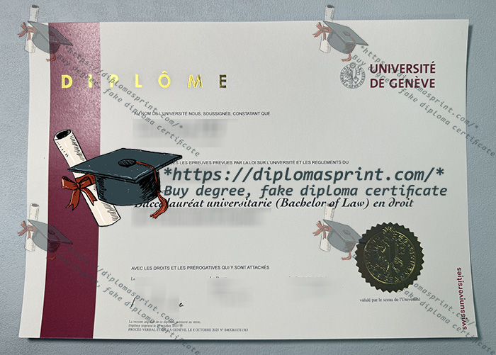 University of Geneva Diploma, Université de Genève Diplôme University of Geneva Diploma, Université de Genève Diplôme