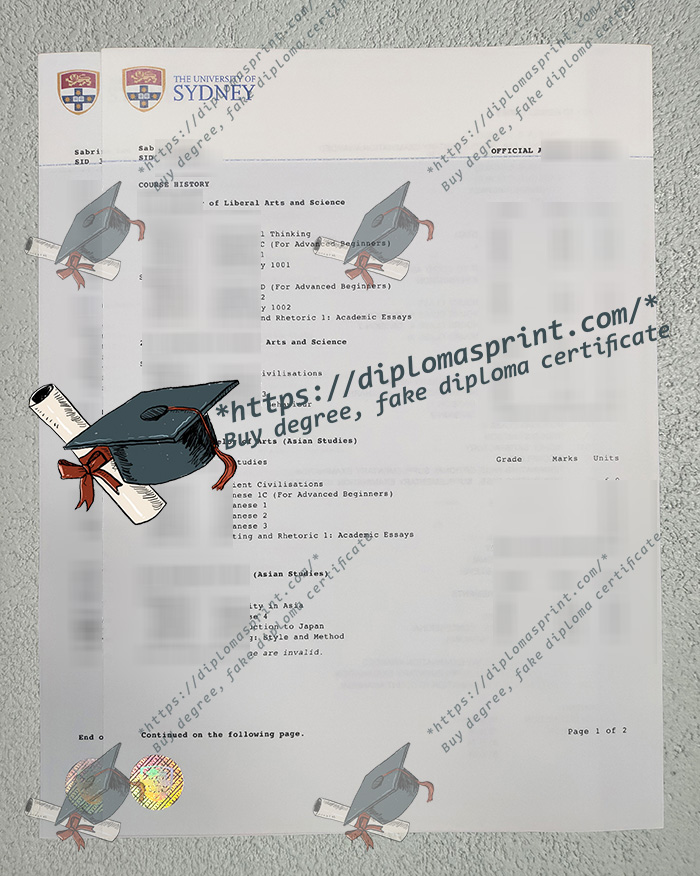 University of Sydney Transcript, USYD Transcript University of Sydney Transcript, USYD Transcript