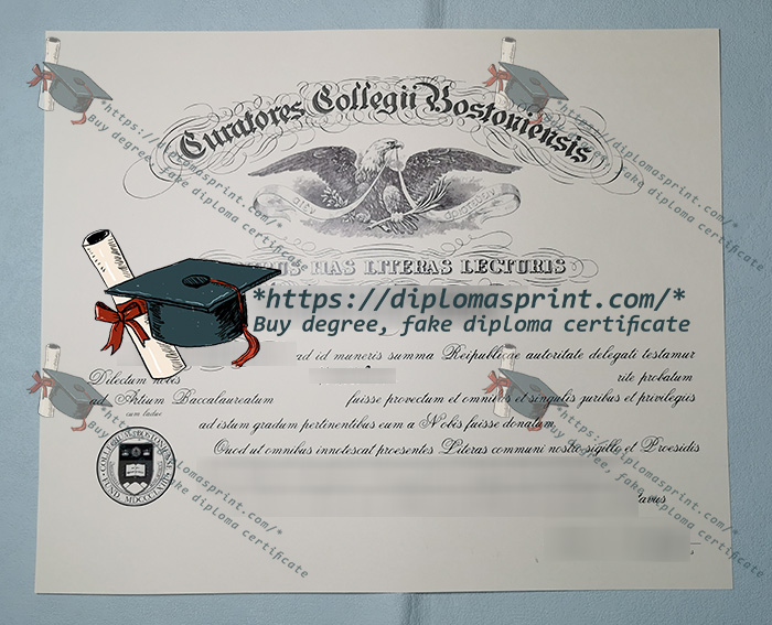 Boston College Diploma, Collegium Bostoniense Diploma Boston College Diploma, Collegium Bostoniense Diploma
