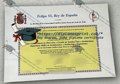 Catholic University of Ávila Diploma