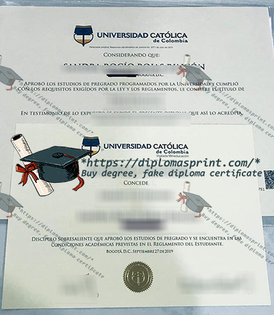 Catholic University of Colombia Diploma