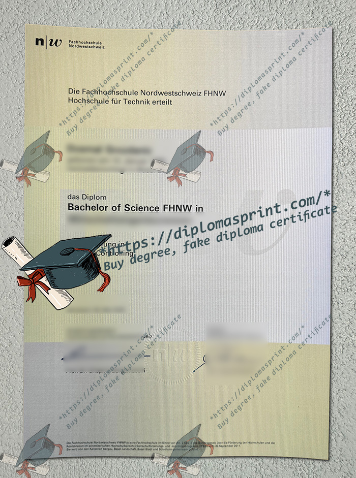 FHNW Diploma, Fachhochschule Nordwestschweiz Diploma FHNW Diploma, Fachhochschule Nordwestschweiz Diploma